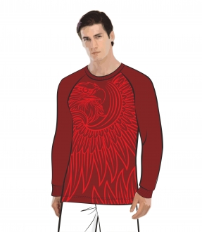 Футболка с длинным рукавом 206 реглан расцветка 5 красная
